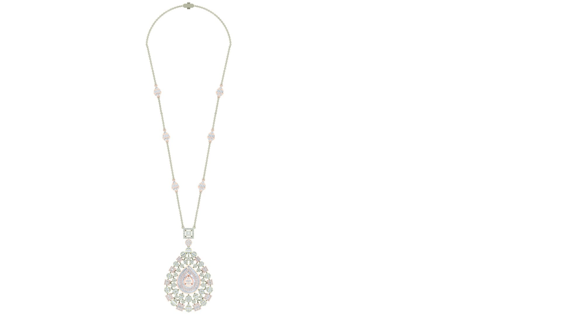 LOTUS SPARK DIAMOND LONG CHAIN