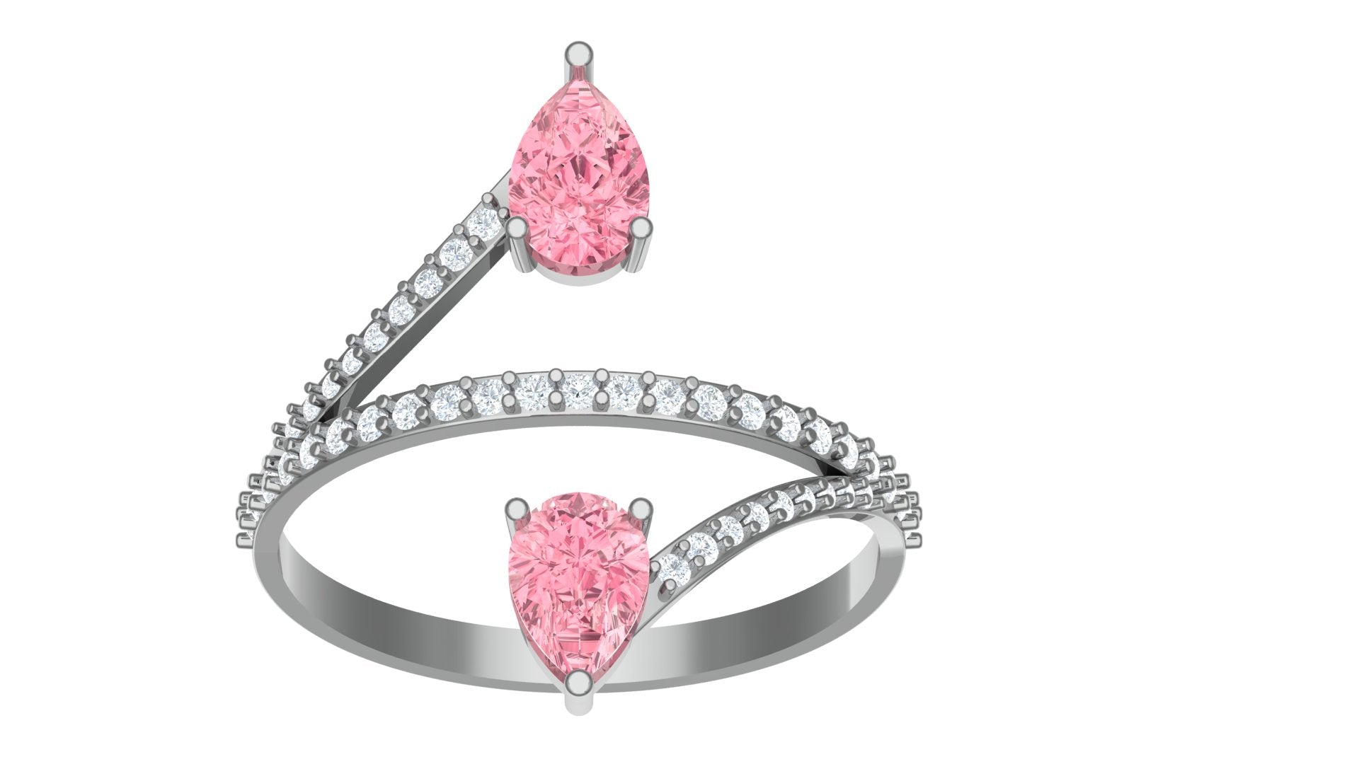 THE ROSE QUARTZ GRACE DIAMOND RING